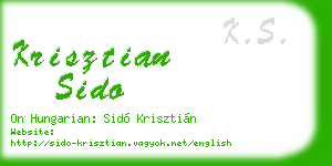 krisztian sido business card
