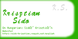 krisztian sido business card